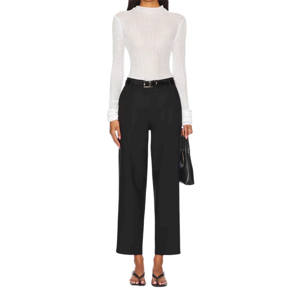 Steve Madden Junia Modern stylish barrel leg Black Ankle Pants Trouser S
